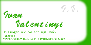 ivan valentinyi business card